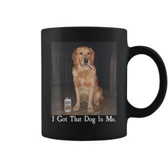 I Got That Dog In Me Golden Retriever Smoking Beer Dog Meme Coffee Mug | Seseable UK