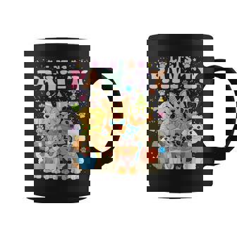 Dog Mom Birthday Dog Bday Boy Girl Let's Pawty Birthday Coffee Mug | Seseable CA