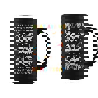 What Are We Doing Today Ghost Pe Teacher Team Halloween Coffee Mug - Seseable
