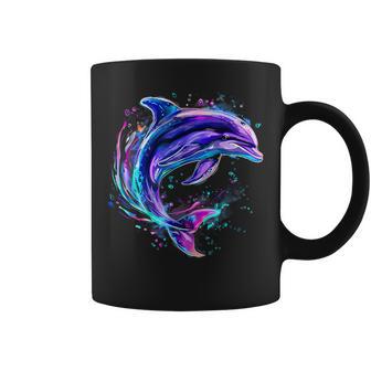 Dolphin Watercolor Sea Ocean Animal Ocean Sea Dolphin Coffee Mug | Mazezy