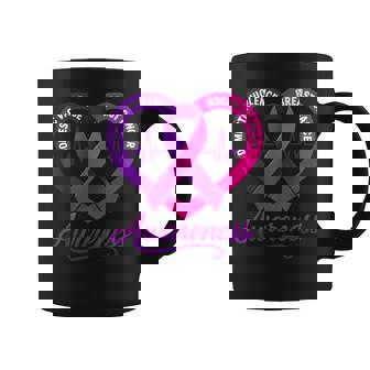 Domestic Violence Breast Cancer Awareness Ribbon Heartbeat Coffee Mug | Seseable FR