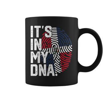 Dominican Republic Roots Flag Fingerprint Graphic Patriotic Coffee Mug - Thegiftio UK