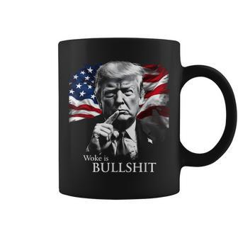 Donald Trump Anti Woke Woke Is Bullshit Politischer Humor Tassen - Geschenkecke
