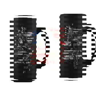 Donkey Patriotic 4Th Of July Usa American Flag Men Coffee Mug - Thegiftio
