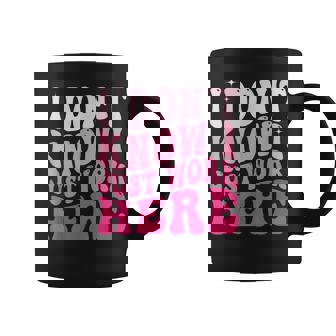 I Don't Know I Just Work Here Groovy Saying Coffee Mug - Monsterry