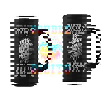 Double Digits Birthday Boy 10Th Basketball Birthday Party Coffee Mug - Monsterry
