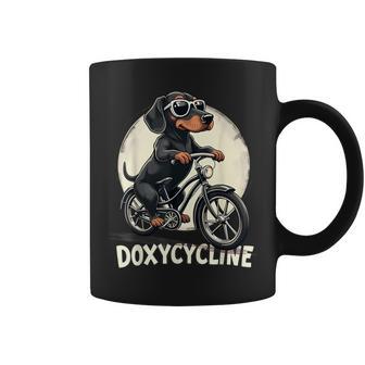 Doxycycline Pharmacy Dachshund On Bicycle Pharmacist Coffee Mug - Thegiftio