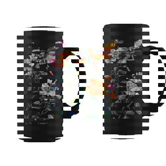Dragonfly Flower Insect Lover Coffee Mug - Monsterry