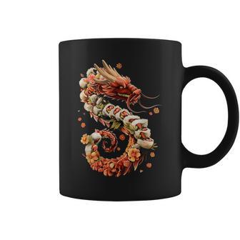Dragónushi De Rollos Deushi Diseño De Tatuaje Japonés Taza de café - Regaloses