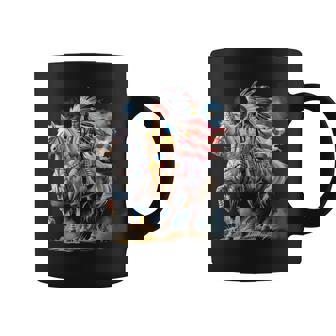Drapeau De La Fête Des Amérindiens Cheval Indien 4 Juillet Tasse - Cadeauxyz