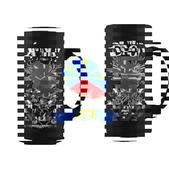 Drapeau La Réunion 974 Le La Margouillat Fleurs Tropicales Tasse - Cadeauxyz