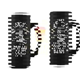 Never Drink With Your Shooting Hand Skeleton Drinking Coffee Coffee Mug | Mazezy