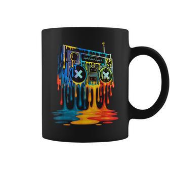 Dripping Paint Boombox 80S 90S Old School Hip Hop Coffee Mug - Thegiftio UK