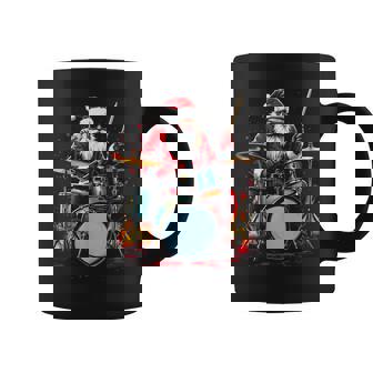 Drummer Santa Playing Drums Christmas Music Lover Boys Coffee Mug | Seseable UK