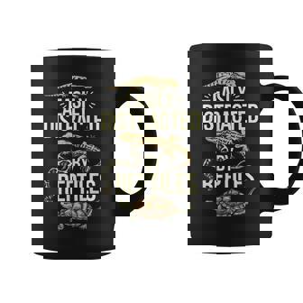 Easily Distracted By Reptiles Lizard Reptile Pet Lover Coffee Mug - Monsterry