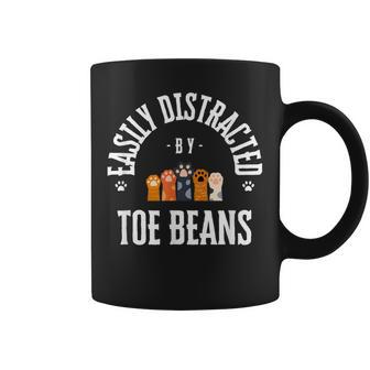 Easily Distracted By Toe Beans Cat Paw Coffee Mug - Thegiftio