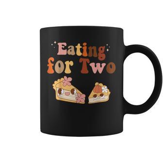 Eating For Two Pie Fall Pregnancy Announcement Women Coffee Mug - Seseable