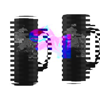 EDM Tyrannosaurus Rex Trippy Vaporwave Rave Dinosaur Tank Top Coffee Mug | Mazezy