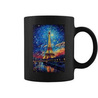 Eiffel Tower Paris France Van Gogh Style Starry Night Coffee Mug - Thegiftio UK