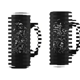 El Baterista De Rock Onkeleton Handkull Beats Rock Band Taza de café - Regaloses
