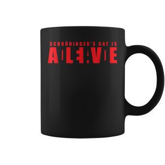 El Gato Dechrodinger Estáivo O Muerto La Famosa Camisa Geek Taza de café - Regaloses