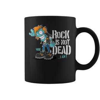 El Rock No Está Muerto ¡Yo Estoy Cartoon Punk Zombie Taza de café - Regaloses