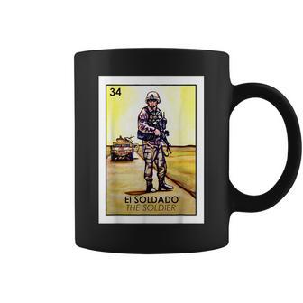 El Soldado Card Mexican Lottery Card Coffee Mug - Thegiftio UK