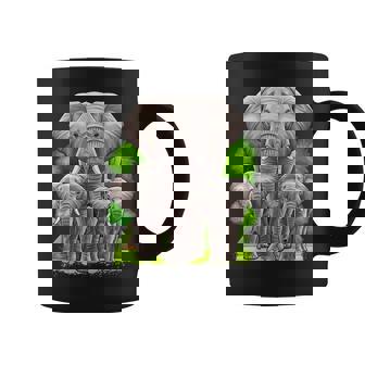 Elephant Family Africa Safari Zoo Keeper Elephant Coffee Mug | Mazezy