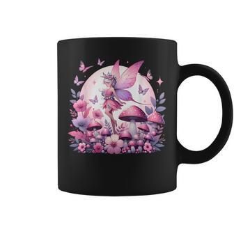 Enchanted Forest Fantasy Fairy Mystical Butterfly & Floral Coffee Mug | Mazezy