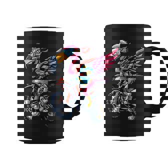 Enduro Flamingo On Motorcycle Coffee Mug | Seseable UK