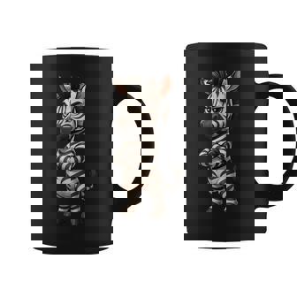 Enojado Fresco Cebra Divertido Animales De Dibujos Animados Con Taza de café - Regaloses