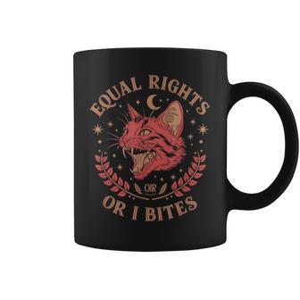 Equal Rights Or I Bites Feminist Coffee Mug | Mazezy