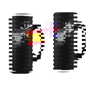 España Uk Bandera Español Británico Taza de café - Regaloses