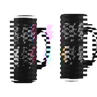 Estampado De Leopardo Rayo Rayo Rosa Guepardo Animal Print Cuello Taza de café - Regaloses