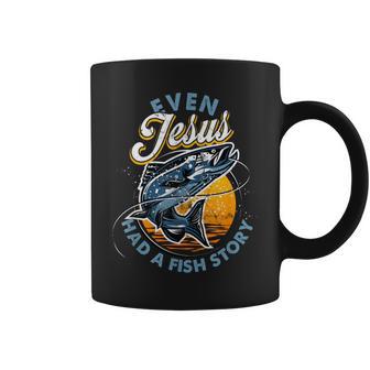 Even Jesus Had A Fish Story Fun Fishing Fishermen Christian Coffee Mug - Thegiftio UK