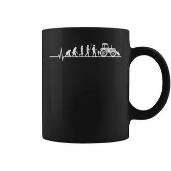 Evolution Tractor Tractor Trabajador De Campo Tractor Granjero Regalo Taza de café - Regaloses