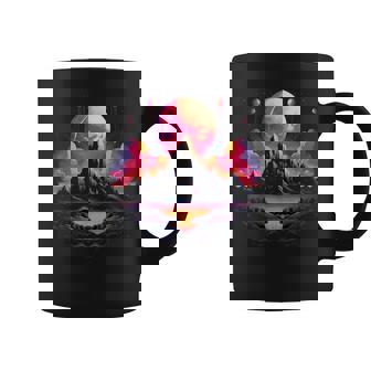 Explore Avant Garde Mountains In A Futuristic Vaporwave Coffee Mug | Mazezy