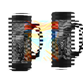 Expressionist Artsy Russian Blue Artistic Russian Blue Cat Coffee Mug | Mazezy