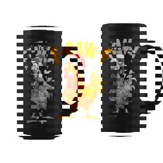 F-Caw-F Chicken Fcawf Chicken Christmas Light Santa Hat Coffee Mug - Monsterry