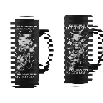 Facilement Distrait Par Les Chats Et Les Métaux Lourds Chat Rock Amusant Tasse - Cadeauxyz
