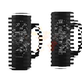Faith Freedom 250 Years 1776-2026 Christian Cross Shield Coffee Mug - Monsterry