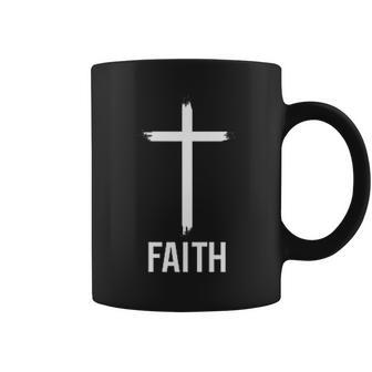 Faith Small Cross Christian Minimalist Religious For Family Coffee Mug - Thegiftio UK