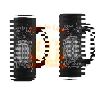 Fall In Love With Reading Pumpkin Autumn Librarians Teacher Coffee Mug | Seseable CA