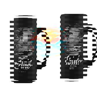 Family Vacation Retro Sunset Florida Orlando Coffee Mug - Monsterry