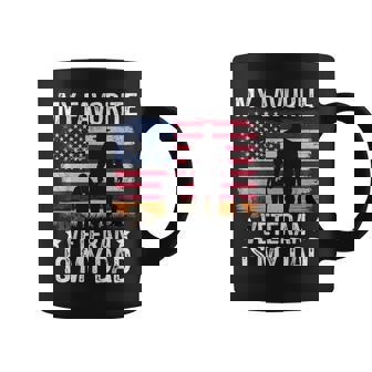 My Favorite Veteran Is My Dad American Flag Military Family Coffee Mug | Seseable FR