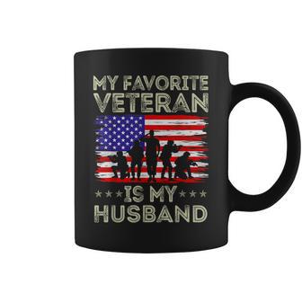 My Favorite Veteran Is My Husband American Flag Veterans Day Coffee Mug - Thegiftio