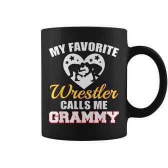 My Favorite Wrestler Calls Me Grammy Wrestling Grammy Coffee Mug - Thegiftio UK