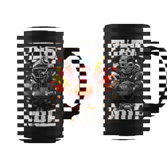 Feast Mode Turkey Vintage Fall Football Thanksgiving Boy Coffee Mug | Seseable CA