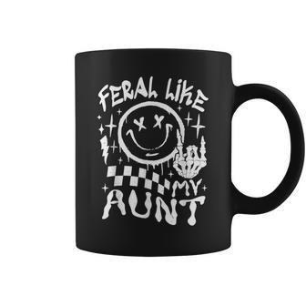 Feral Like My Aunt Tie Dye Feral Nephew Niece Auntie Coffee Mug - Monsterry