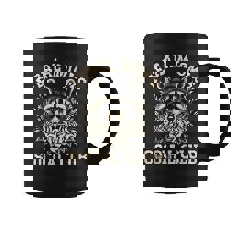Feral Moms Social Club Trendy Mom Raccoon Coffee Mug | Mazezy